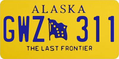 AK license plate GWZ311