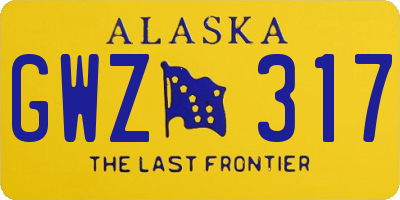 AK license plate GWZ317