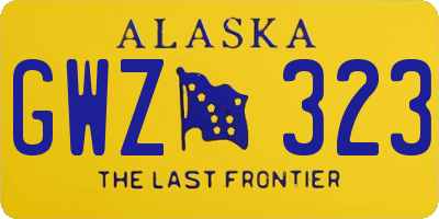 AK license plate GWZ323