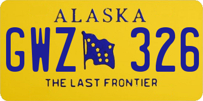 AK license plate GWZ326