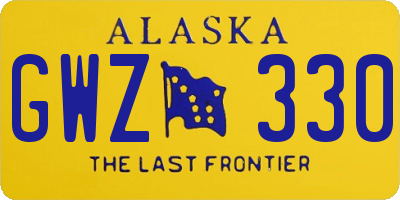 AK license plate GWZ330