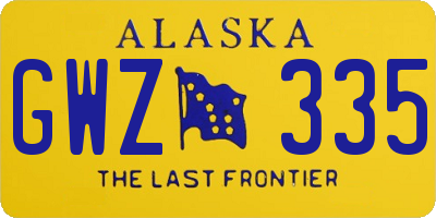 AK license plate GWZ335