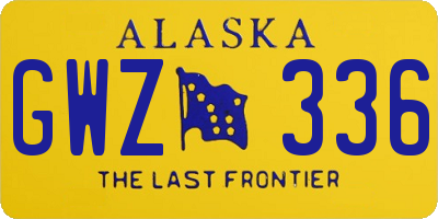 AK license plate GWZ336