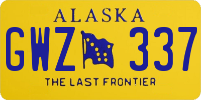 AK license plate GWZ337