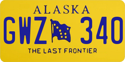 AK license plate GWZ340