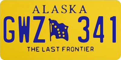 AK license plate GWZ341