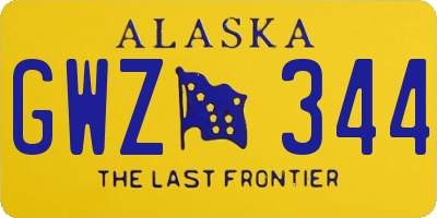 AK license plate GWZ344