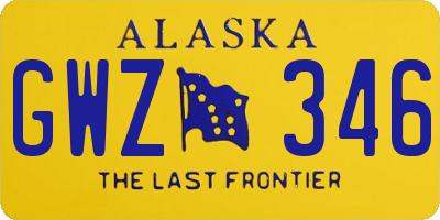 AK license plate GWZ346