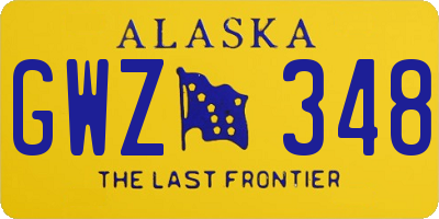 AK license plate GWZ348