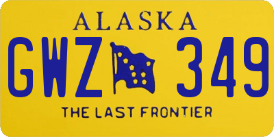 AK license plate GWZ349