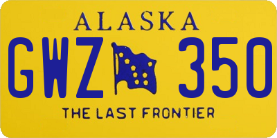 AK license plate GWZ350