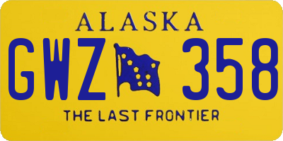 AK license plate GWZ358