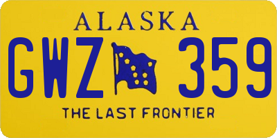 AK license plate GWZ359