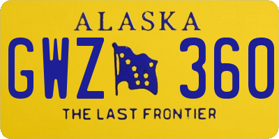 AK license plate GWZ360