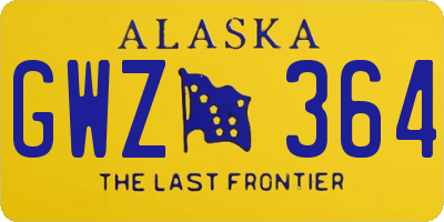 AK license plate GWZ364