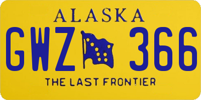 AK license plate GWZ366