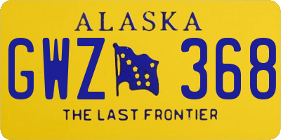 AK license plate GWZ368