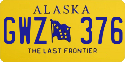 AK license plate GWZ376