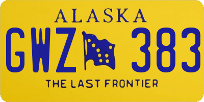 AK license plate GWZ383