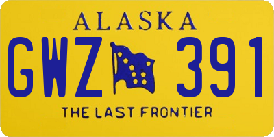 AK license plate GWZ391