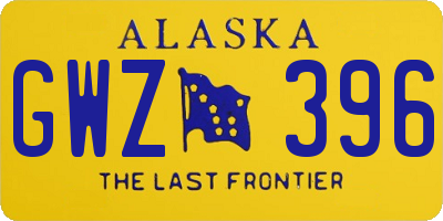 AK license plate GWZ396