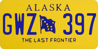 AK license plate GWZ397