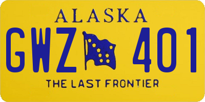 AK license plate GWZ401