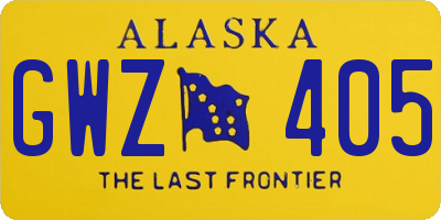 AK license plate GWZ405