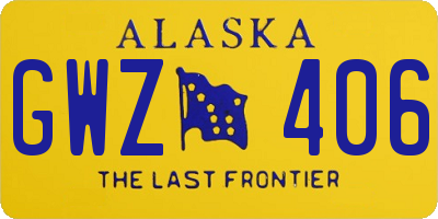 AK license plate GWZ406