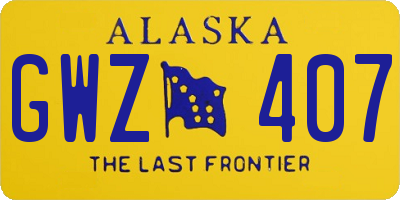 AK license plate GWZ407