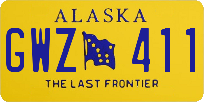 AK license plate GWZ411