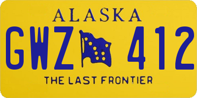 AK license plate GWZ412