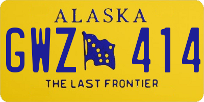 AK license plate GWZ414