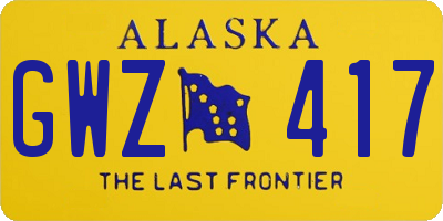 AK license plate GWZ417