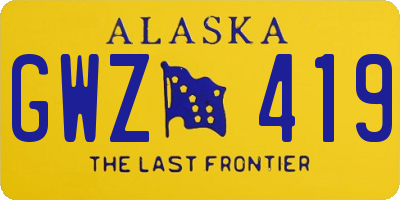 AK license plate GWZ419