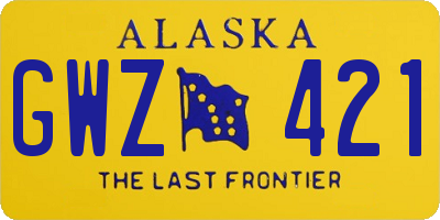 AK license plate GWZ421