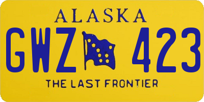 AK license plate GWZ423