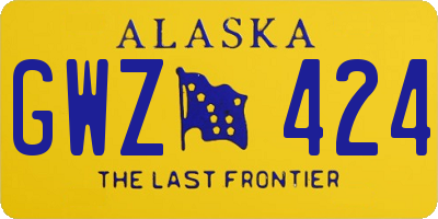 AK license plate GWZ424