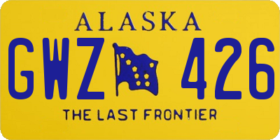 AK license plate GWZ426