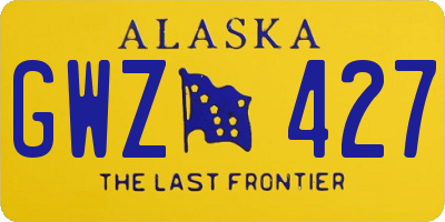 AK license plate GWZ427