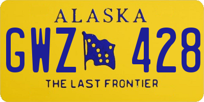 AK license plate GWZ428