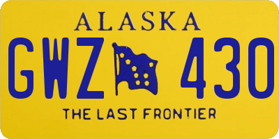 AK license plate GWZ430