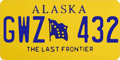 AK license plate GWZ432