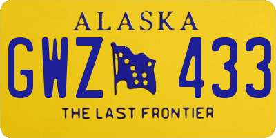 AK license plate GWZ433