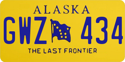 AK license plate GWZ434