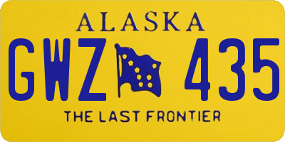 AK license plate GWZ435