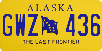 AK license plate GWZ436