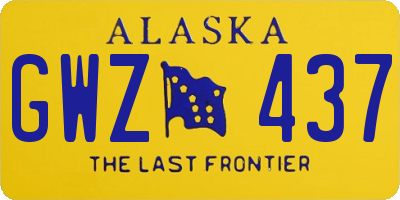 AK license plate GWZ437