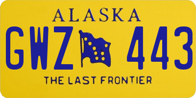 AK license plate GWZ443