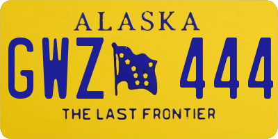 AK license plate GWZ444